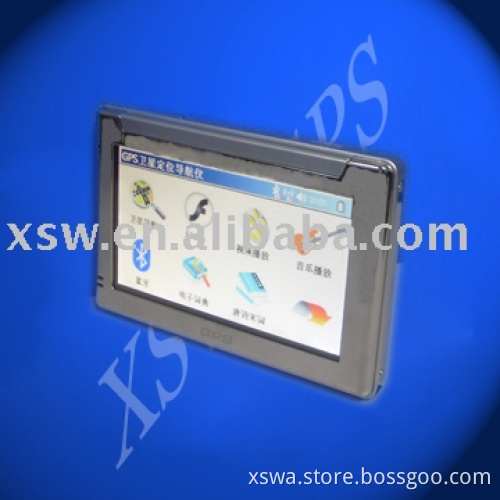 4.3 inch GPS with Bluetooth, FM, AV-IN(Support wireless camera)